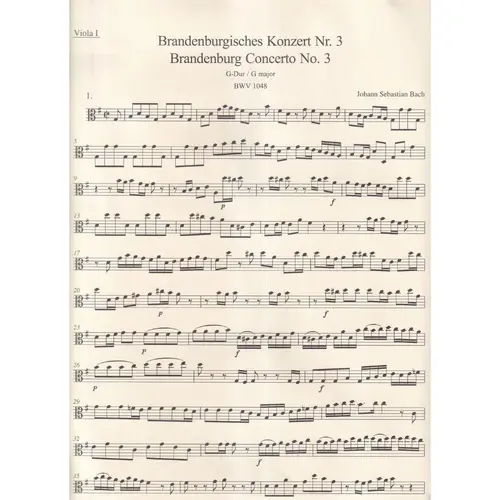 Brandenburg Concerto N.3 BWV 1048 ( parts )