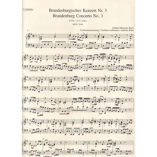 Brandenburg Concerto N.3 BWV 1048 ( parts )