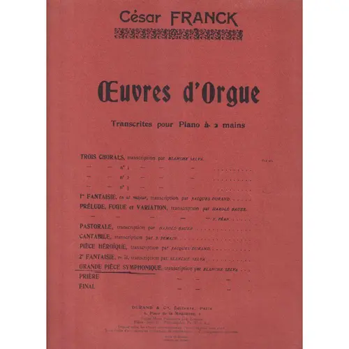Grande Piece Symphonique N.2 - Op.17  para piano
