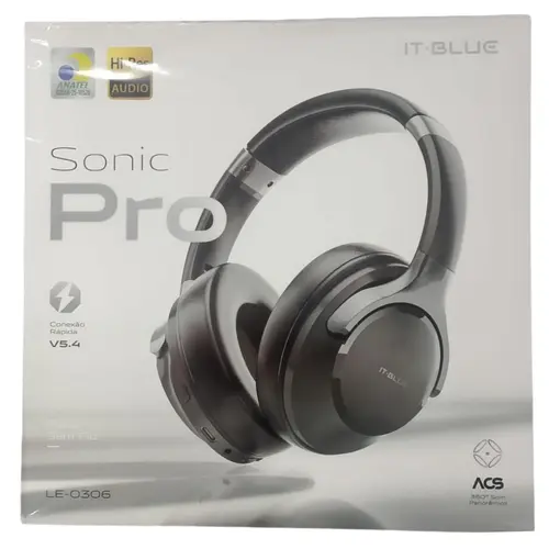 Fone de ouvido bluetooth Sonic Pro 5.4 It Blue LE-0306 preto