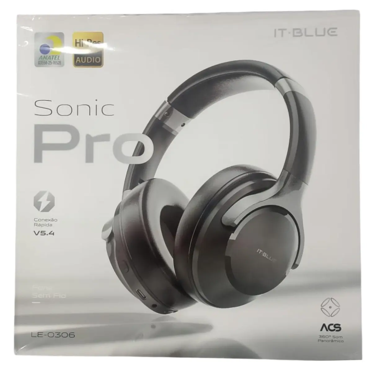 Fone de ouvido bluetooth Sonic Pro 5.4 It Blue LE-0306 preto