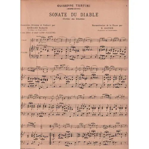 Sonate du Diable (Trille du diable) para violino e piano