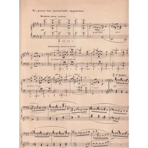 Pour les Sonorites Oppoosees pour le piano (doze etudes)