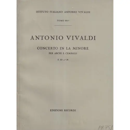 Concerto In La Min.T.201 F.XI N.26