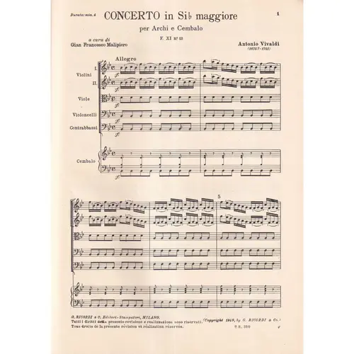Concerto In Sib Mag.T.50-F.XI N.12