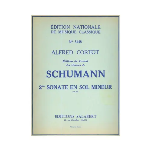 2me Sonate En Sol Mineur - Op.22  (Rev. A. Cortot)