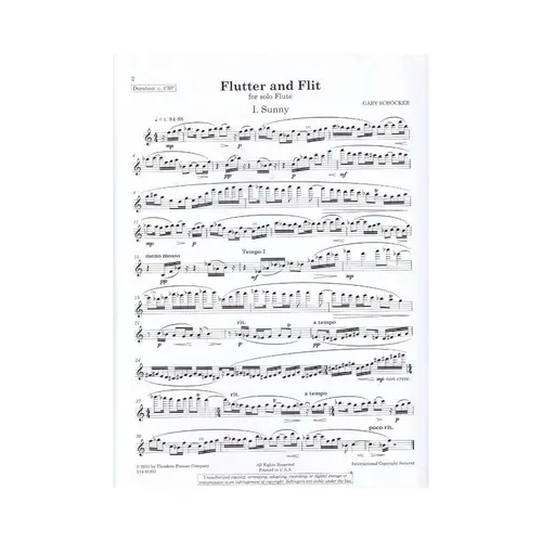 Flutter And Flite For Solo Flute