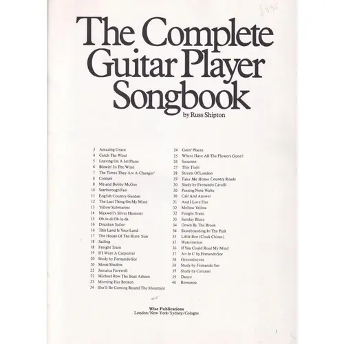 Complete Guitar Player Songbook 01