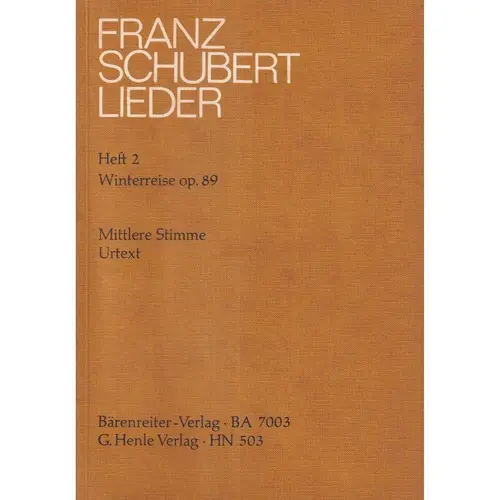 Lieder - Winterreise op.89 - vozes medias