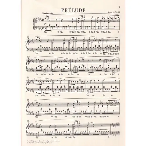 Prelude Des Dur - Op.28 N.15  (Regentropfenprel.) - Urtext