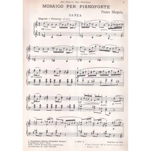 Mosaico per pianoforte
