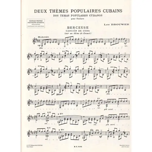 Deux Themes Populaires Cubains