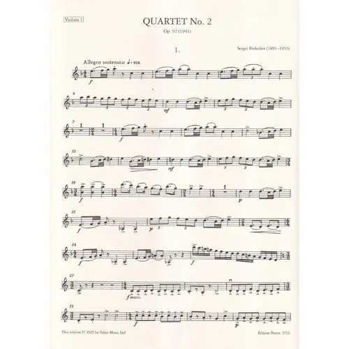 Streichquartett N.2 - Op.92  (partes)