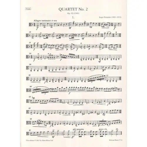 Streichquartett N.2 - Op.92  (partes)
