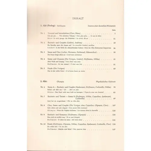 The Tales Of Hoffmann - Opera Completa - Vocal Score