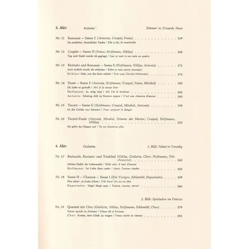 The Tales Of Hoffmann - Opera Completa - Vocal Score