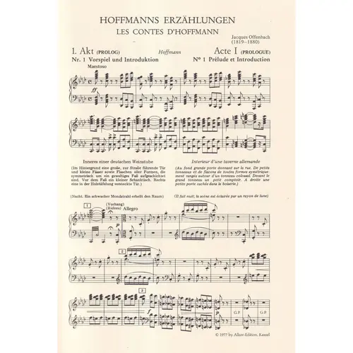 The Tales Of Hoffmann - Opera Completa - Vocal Score