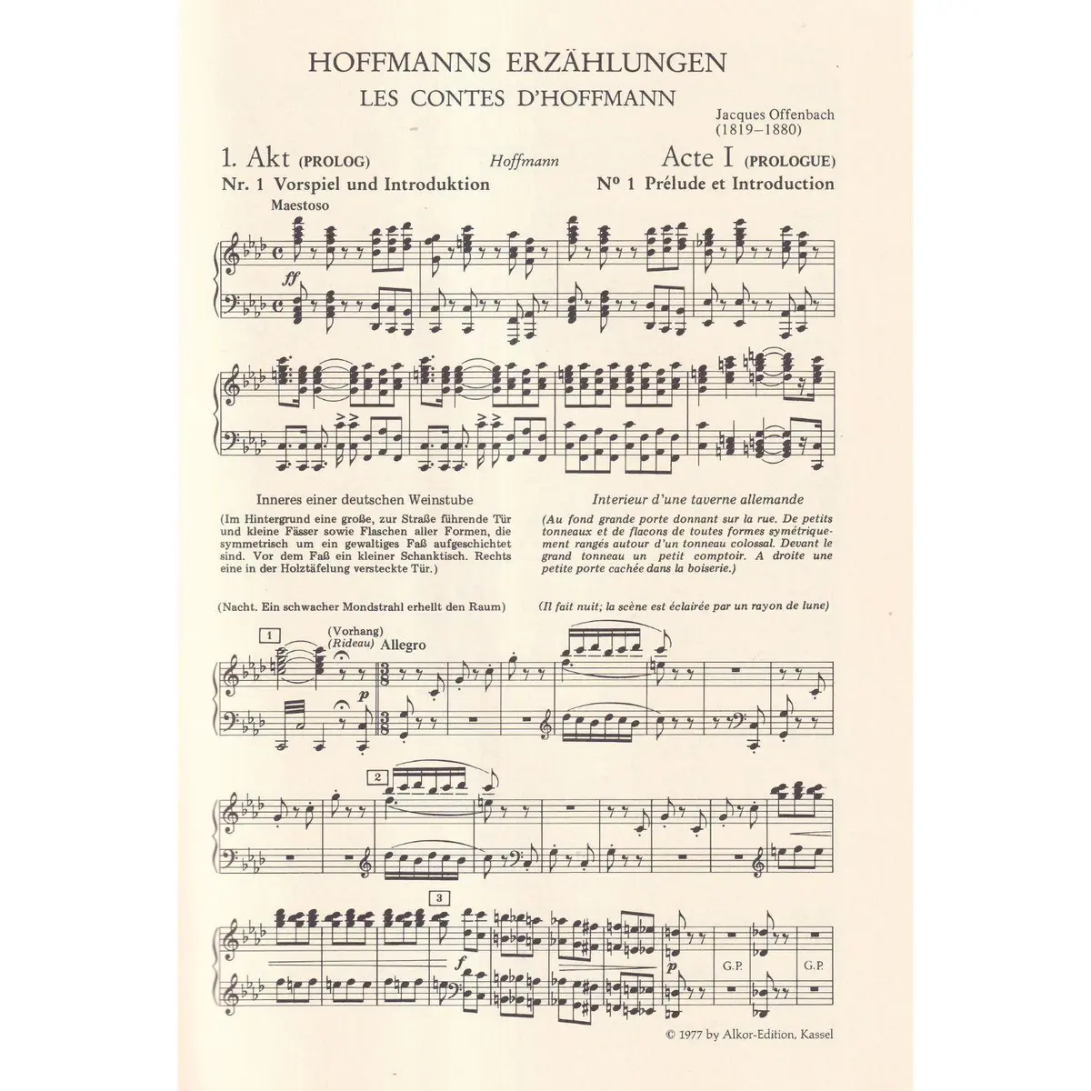 The Tales Of Hoffmann - Opera Completa - Vocal Score