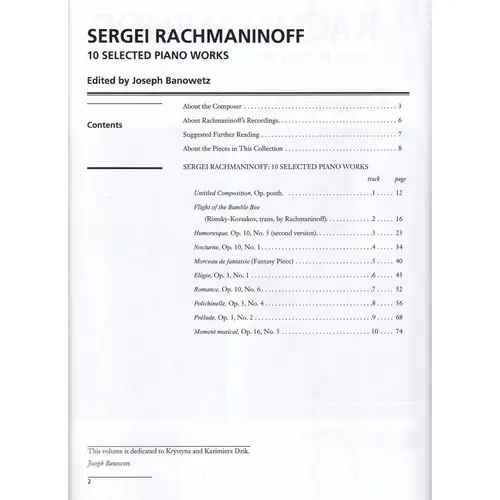 Rachmaninoff - 10 Selected Piano Works