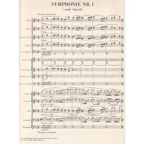 Symphonie N.1 C-Moll Op.68 - full score