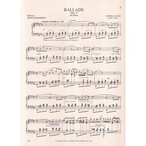 Ballade - Op.19 For Piano