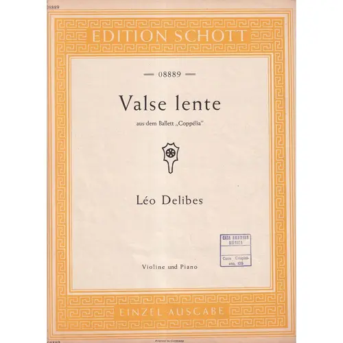 Valse Lente aus dem ballet " Coppélia" - violine und piano