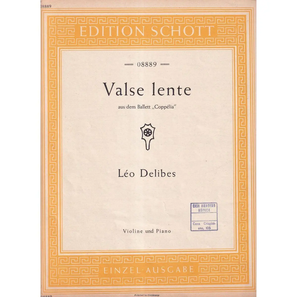 Valse Lente aus dem ballet " Coppélia" - violine und piano