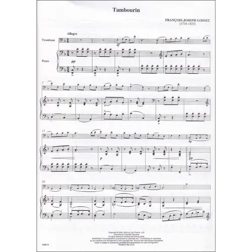 Tambourin - Trombone