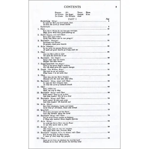 Elijah - Op. 70 - Vocal Score