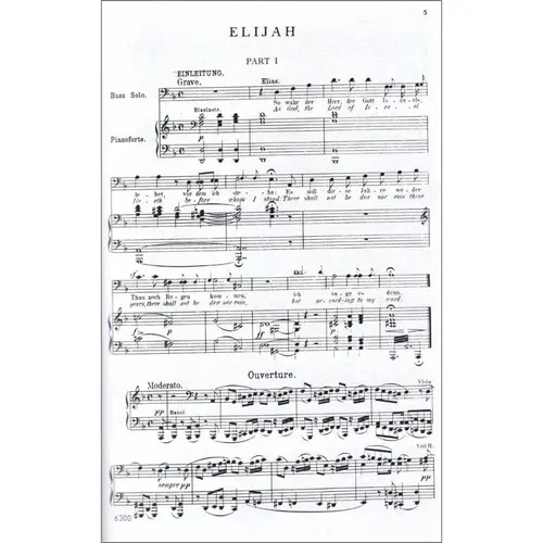 Elijah - Op. 70 - Vocal Score