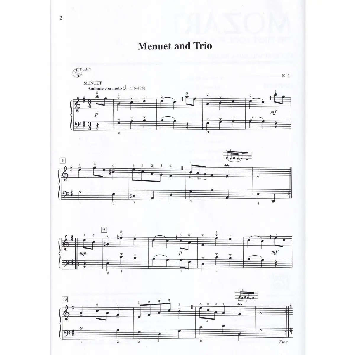 Mozart - The First Book For Pianist