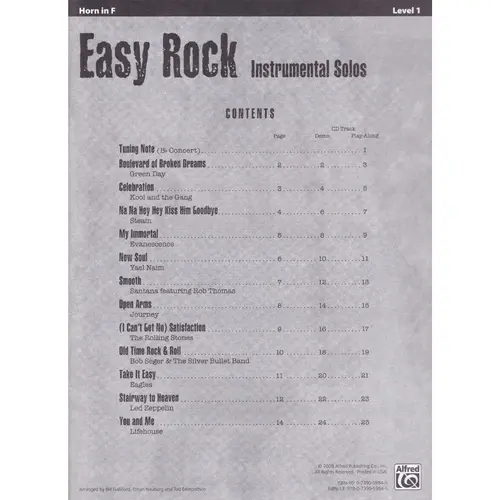 Easy Rock Intrumental Solo - Trompa - Nivel 1