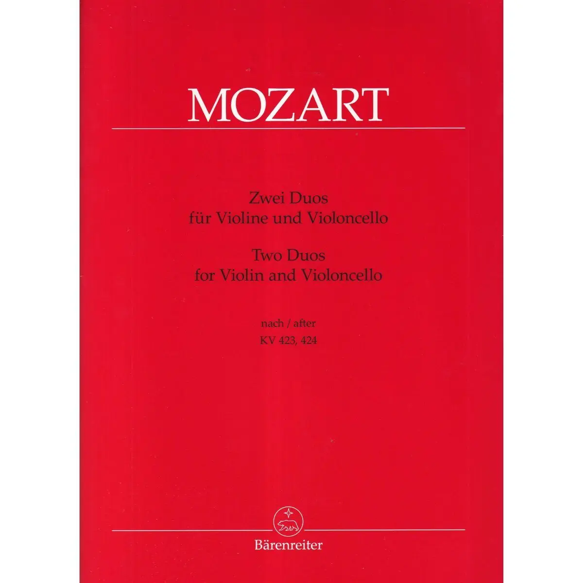 Two duos for violin and violoncello after KV 423,424