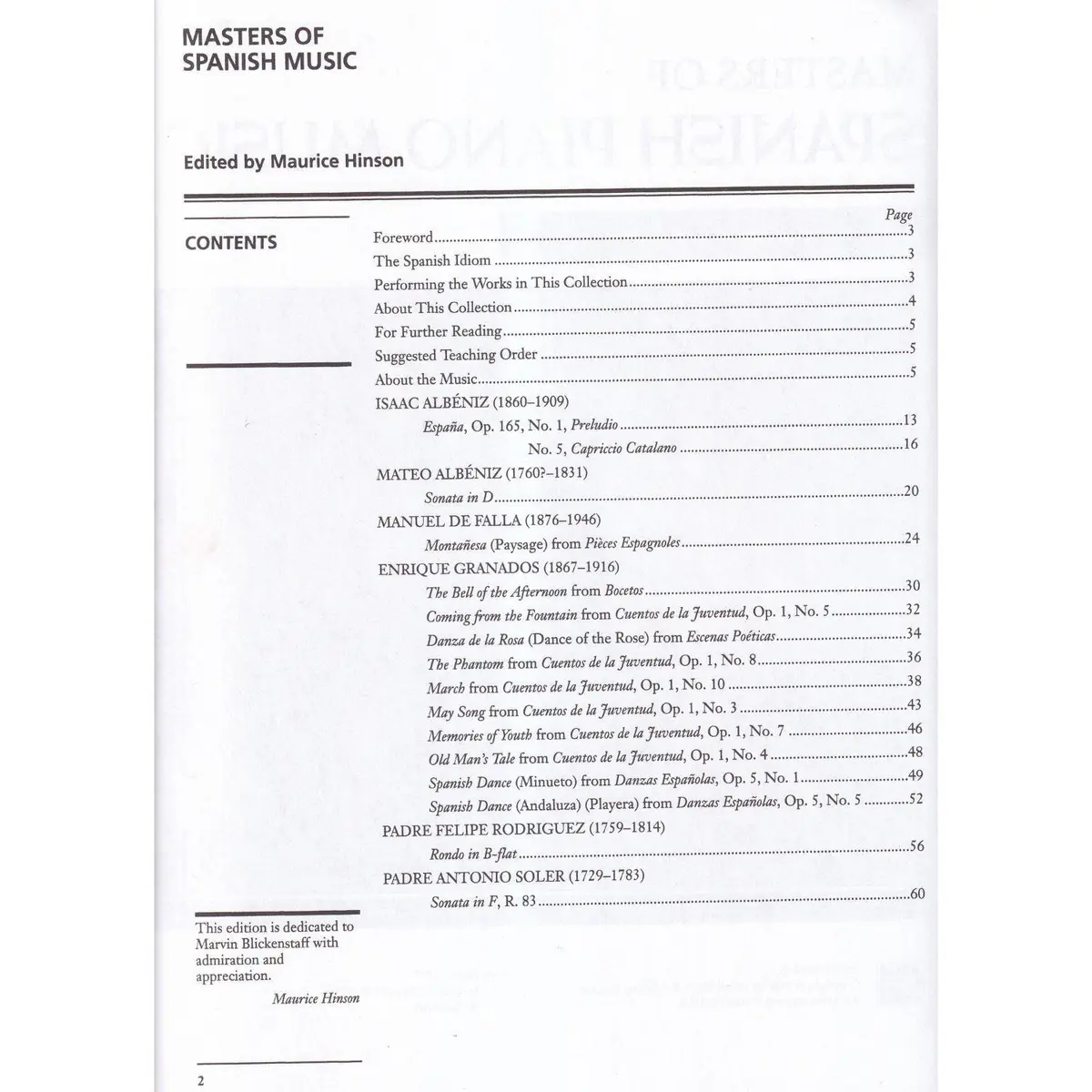 Masters Of Spainsh Piano Music