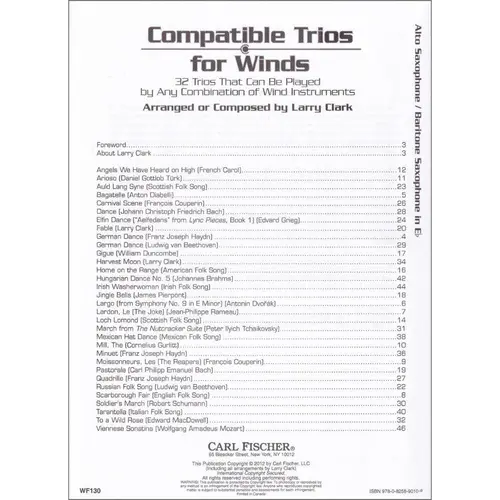 Compatible Trios For Winds (Sax Alto, Sax Baritono)