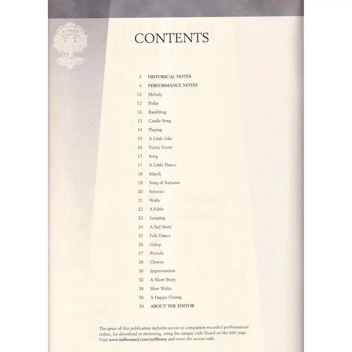 24 Pieces For Children Op. 39  - Schirmer Performance Editions