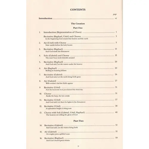 The Creation - Vocal Score - English Version