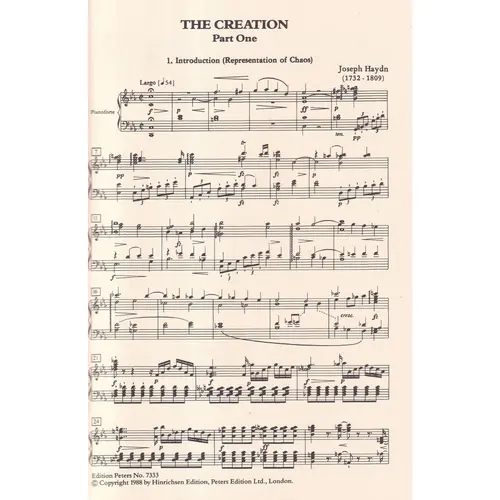The Creation - Vocal Score - English Version