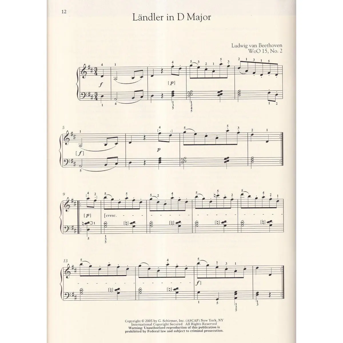 Selected Piano Works - G.Schirmer Performance Editions
