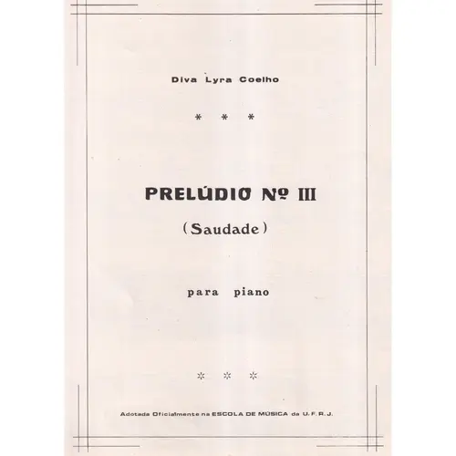 Prelúdio N. 3 (Saudade)
