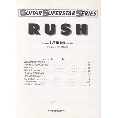 Rush - Guitar Superstar Serie