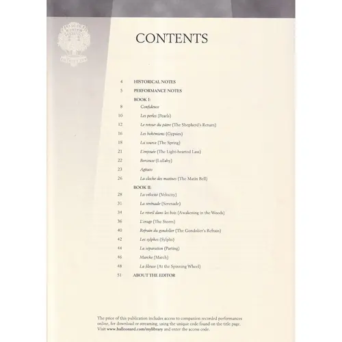 18 Characteristic Studies Opus 109 - Schirmer Performances Editions