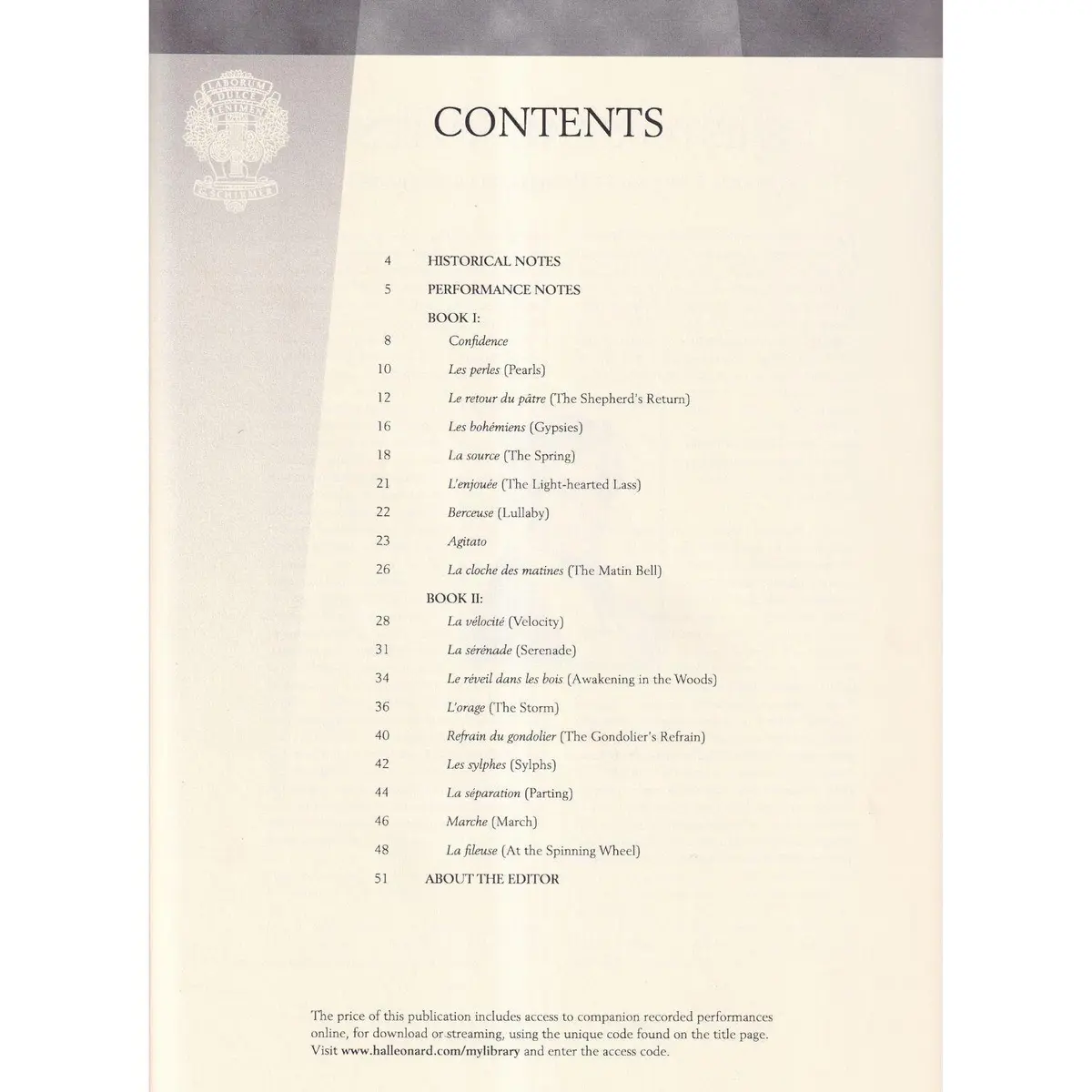 18 Characteristic Studies Opus 109 - Schirmer Performances Editions