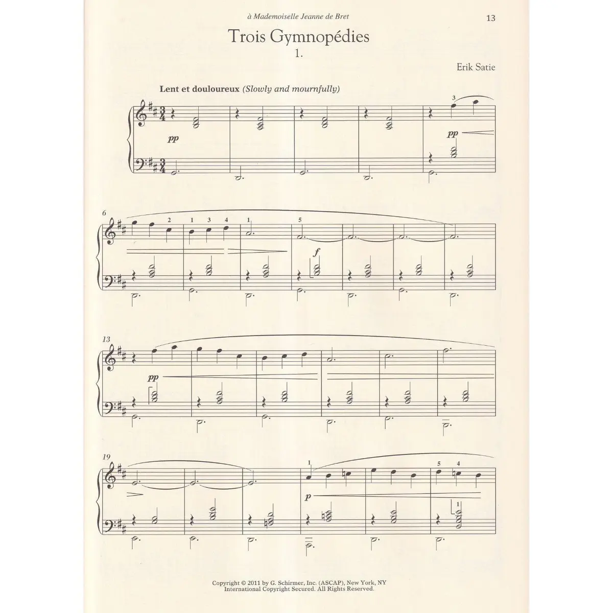 Gymnopédies And Gnossiennes - Schimer Performance Editions