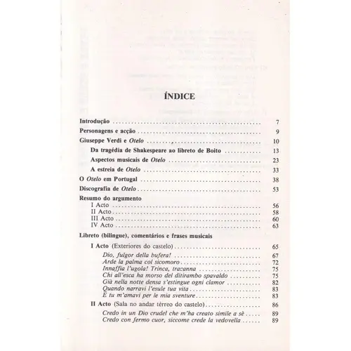 Otelo - libreto