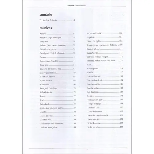 Songbook Paulo Vanzolini