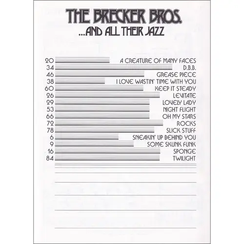 The Brecker Bros   ...And All Their Jazz