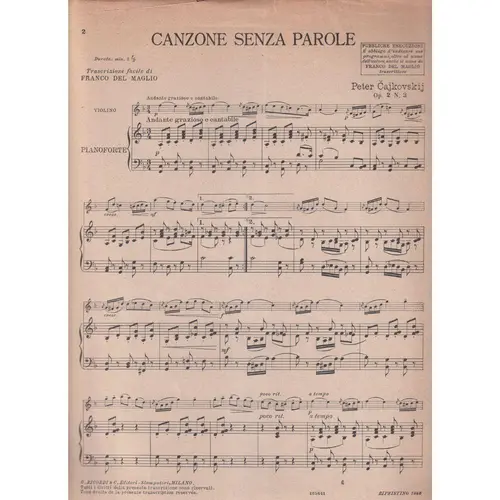 Canzone Senza Parole - Op.2 N.32