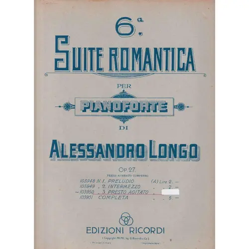 Presto Agitato  (Edição Antiga)