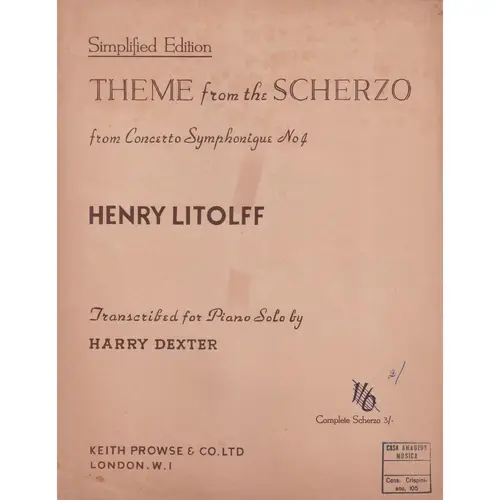 Theme From The Scherzo Drom Symphony 4  (Edição Antiga)